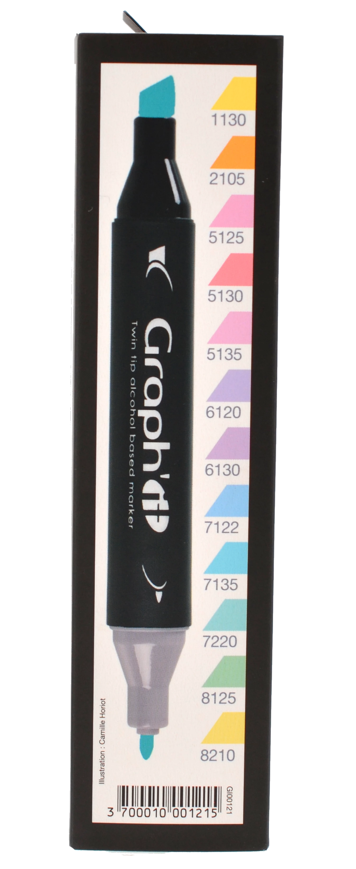 GRAPH'IT SET 12 MARQUEURS KAWAII