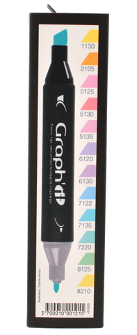 GRAPH'IT SET 12 MARQUEURS KAWAII