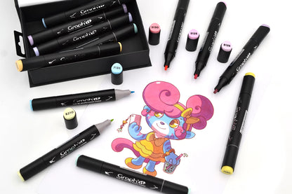 GRAPH'IT SET 12 MARQUEURS KAWAII