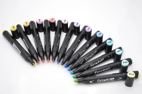 GRAPH'IT SET 12 MARQUEURS KAWAII
