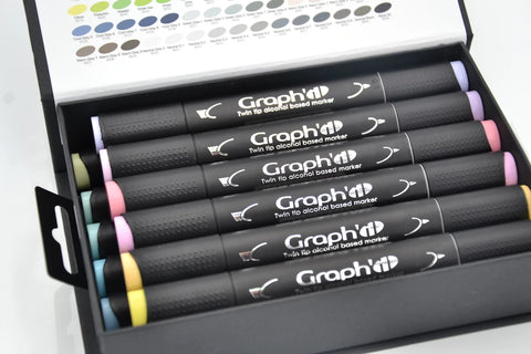 GRAPH'IT SET 12 MARQUEURS KAWAII