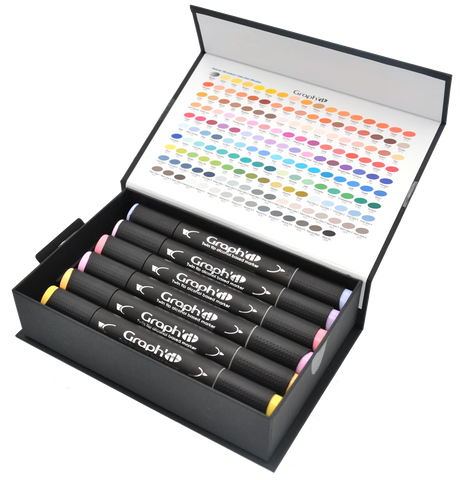 GRAPH'IT SET 12 MARQUEURS KAWAII