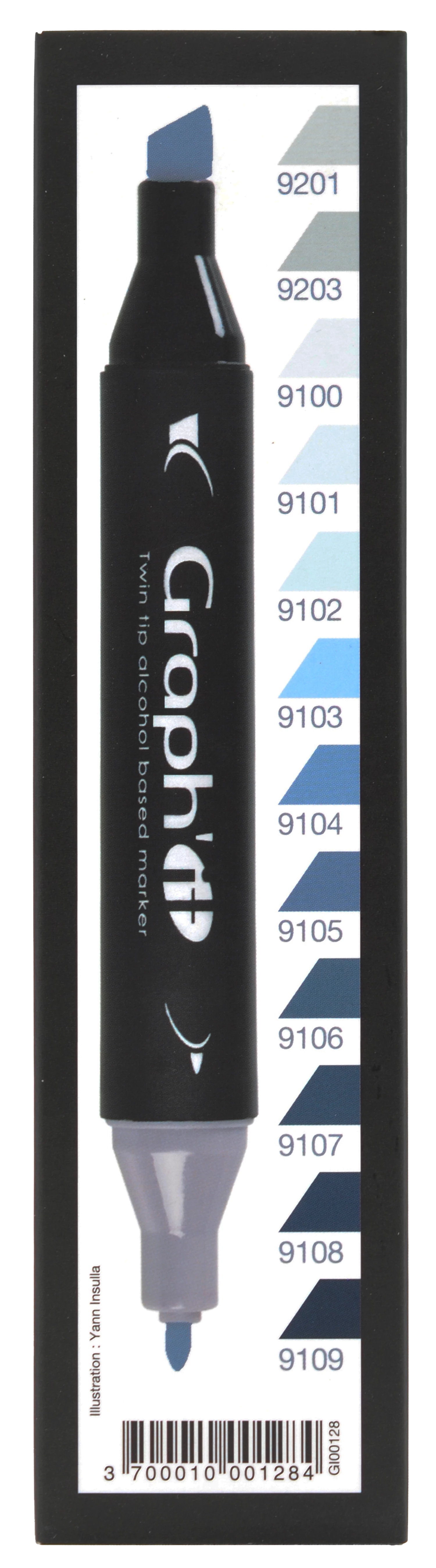 GRAPH'IT SET 12 MARQUEURS COOL GREYS