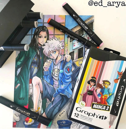 GRAPH'IT SET 12 MARQUEURS MANGA 2