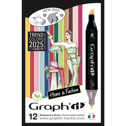 GRAPH'IT SET 12 MARQUEURS HOME & FASHION 2025