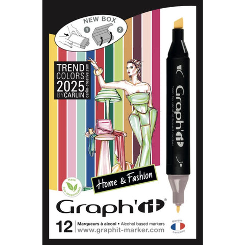 GRAPH'IT SET 12 MARQUEURS HOME & FASHION 2025