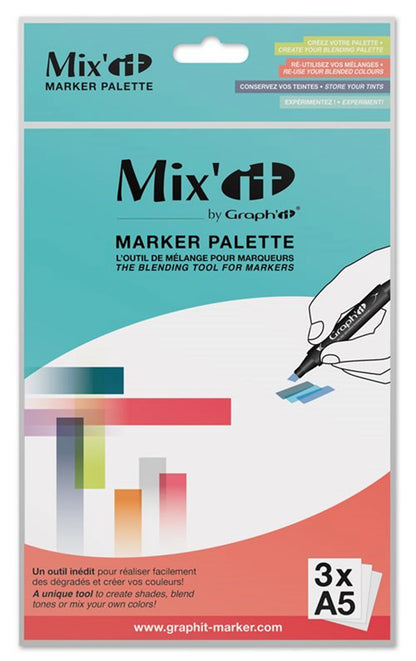 MIX'IT SACHET DE 3 PALETTES DE MELANGE POUR MARQUEURS 3 FEUI