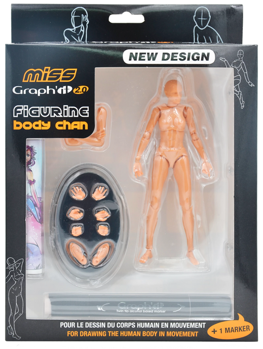 MISS GRAPH'IT 2.0 SET FIG ART POUR DESSIN + 1 GRAPHIT MARKER