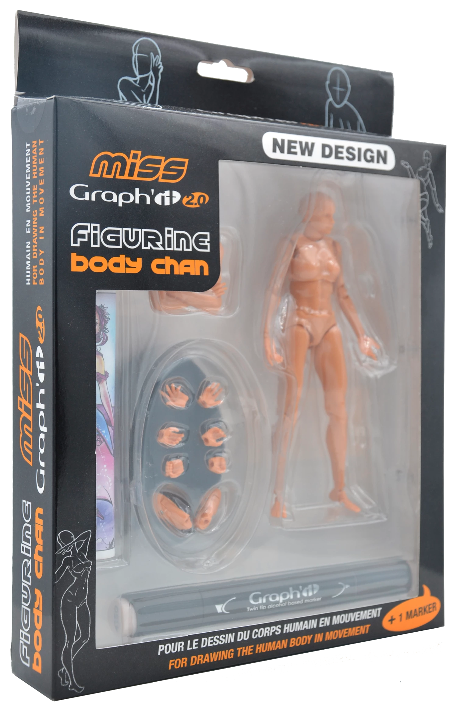 MISS GRAPH'IT 2.0 SET FIG ART POUR DESSIN + 1 GRAPHIT MARKER