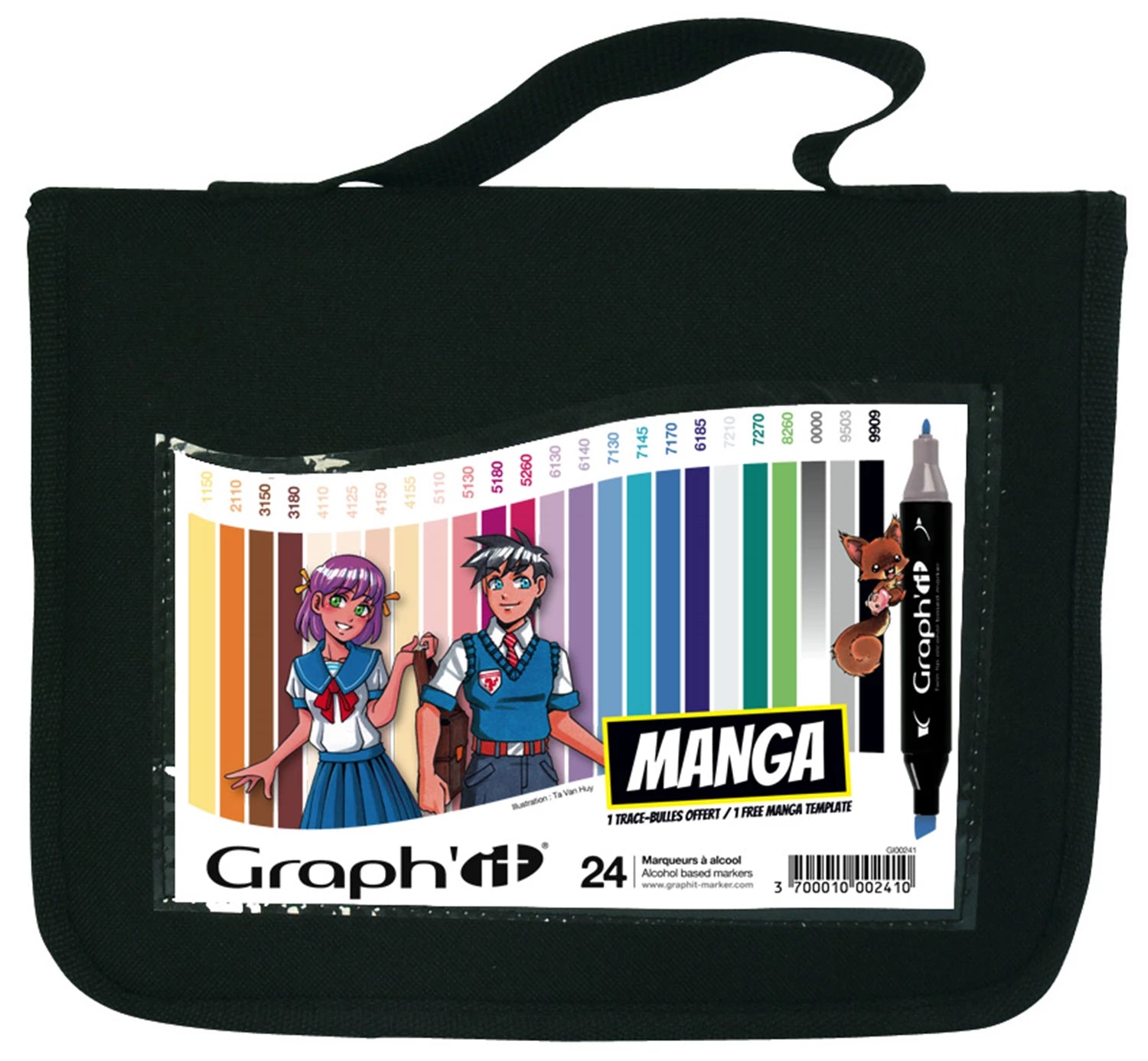 GRAPH'IT LA TROUSSE DE 24 MARQUEURS MANGA
