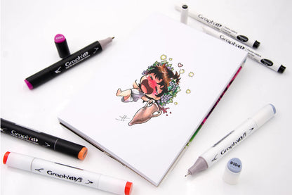 GRAPH'IT BLOC MANGA A5 300G 25 FEUILLES + 6 CALQUES