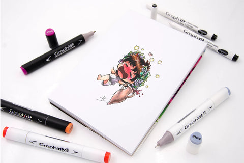 GRAPH'IT BLOC MANGA A5 300G 25 FEUILLES + 6 CALQUES