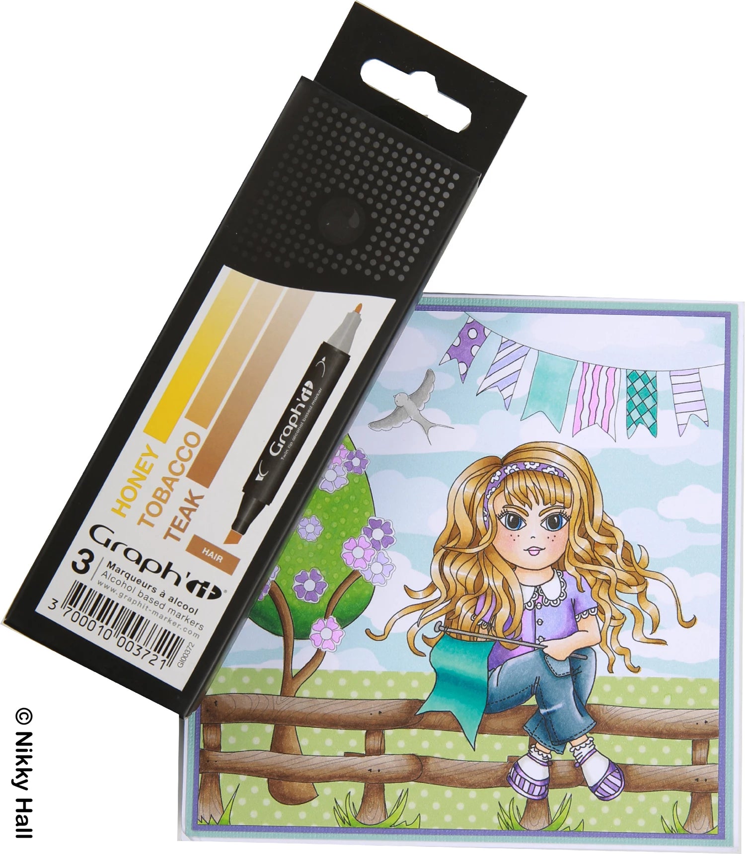 GRAPH'IT SET 3 MARQUEURS DEGRADE HAIR