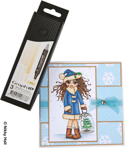 GRAPH'IT SET 3 MARQUEURS DEGRADE SKIN