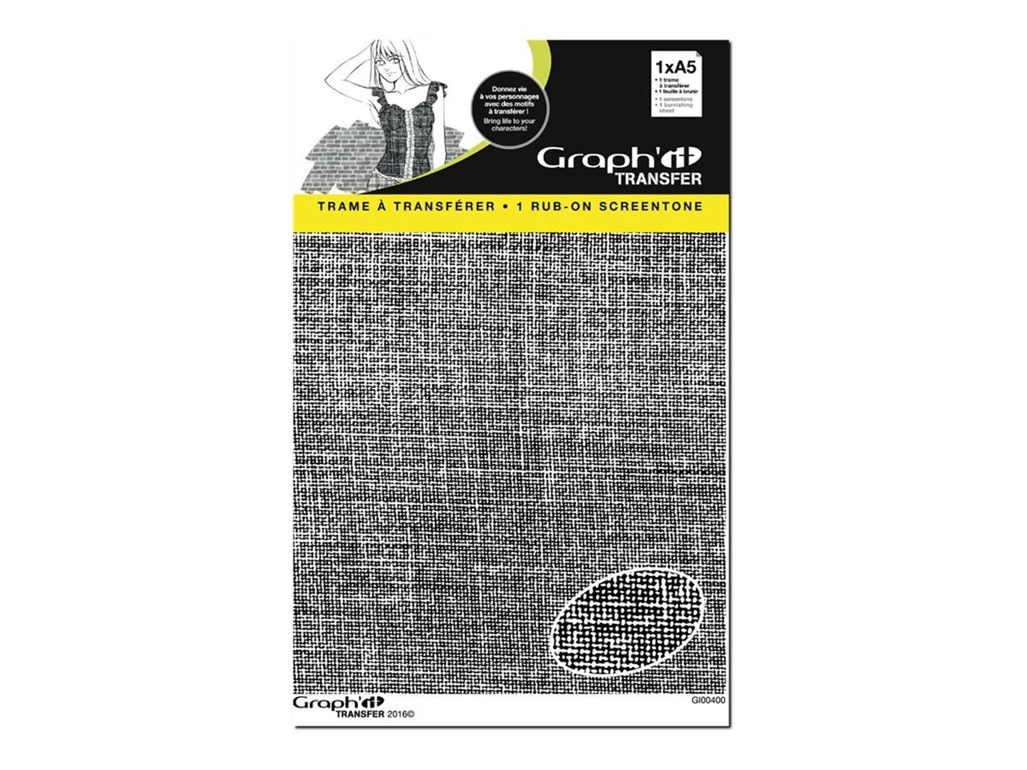 GRAPH'IT TRAME TRANSFER MANGA MOTIF 1 A5