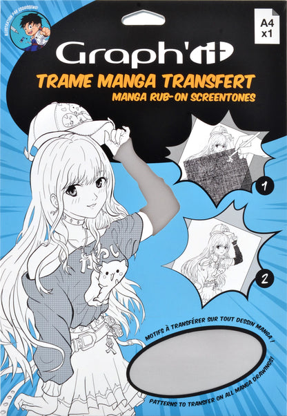 GRAPH'IT TRAME TRANSFER MANGA OMBRES CLAIRES A4