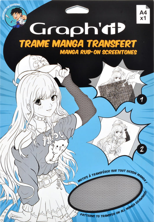 GRAPH'IT TRAME TRANSFER MANGA LAINE A4