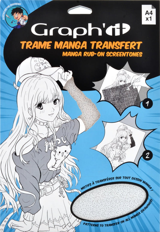 GRAPH'IT TRAME TRANSFER MANGA POINTS ALEATOIRES A4