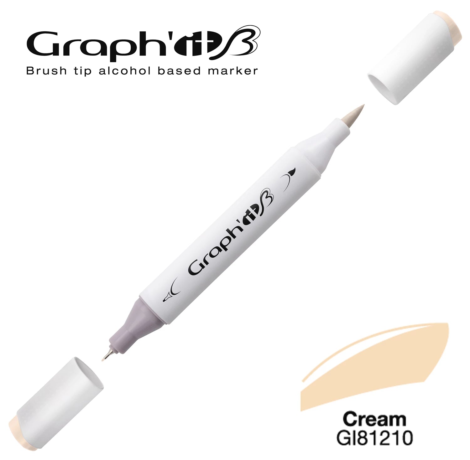 GRAPH'IT MARQUEUR BRUSH A ALCOOL 1210 CREAM