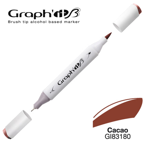 GRAPH'IT MARQUEUR BRUSH A ALCOOL 3180 CACAO
