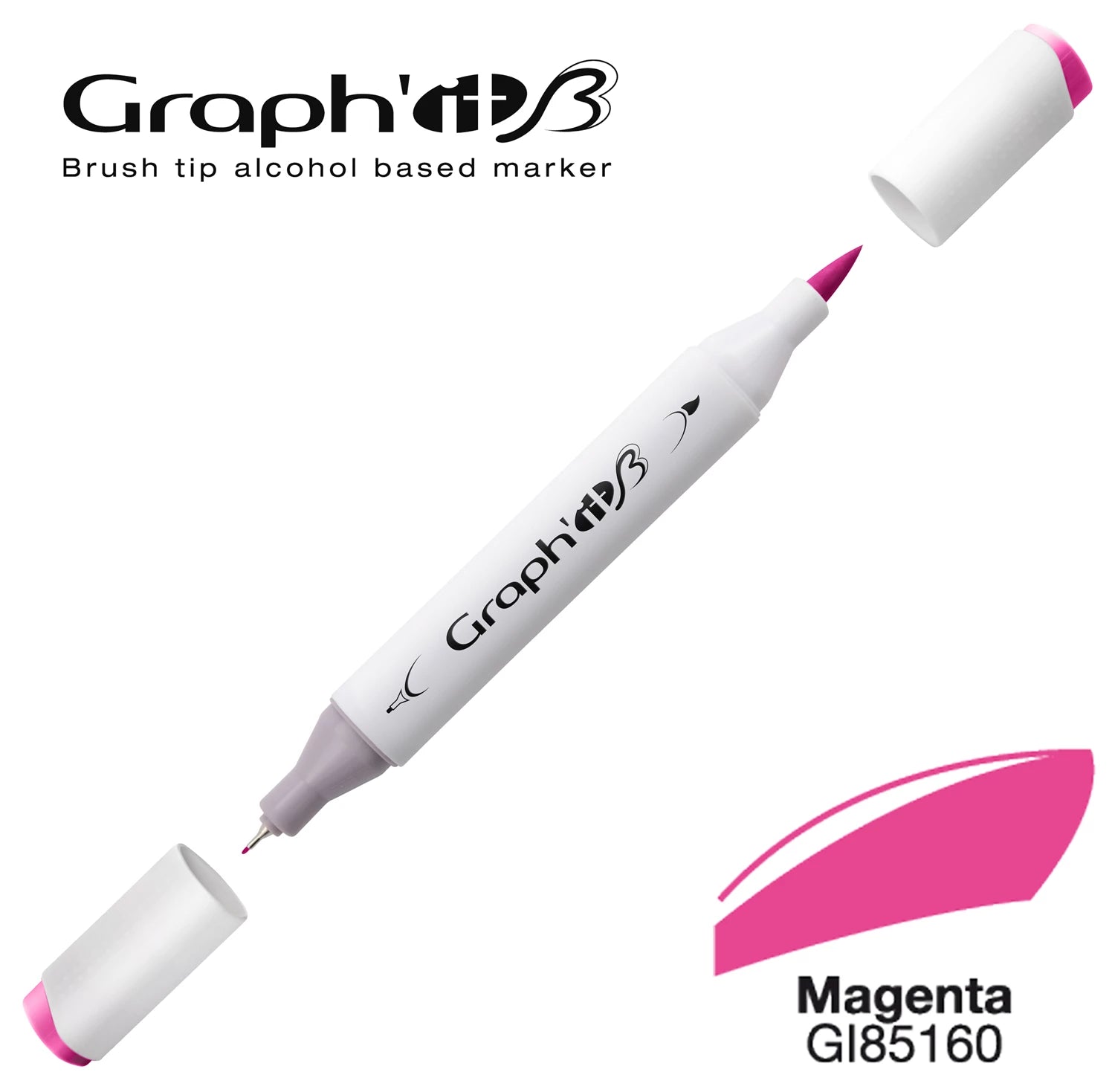 GRAPH'IT MARQUEUR BRUSH A ALCOOL 5160 MAGENTA
