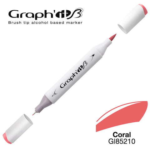 GRAPH'IT MARQUEUR BRUSH A ALCOOL 5210 CORAL