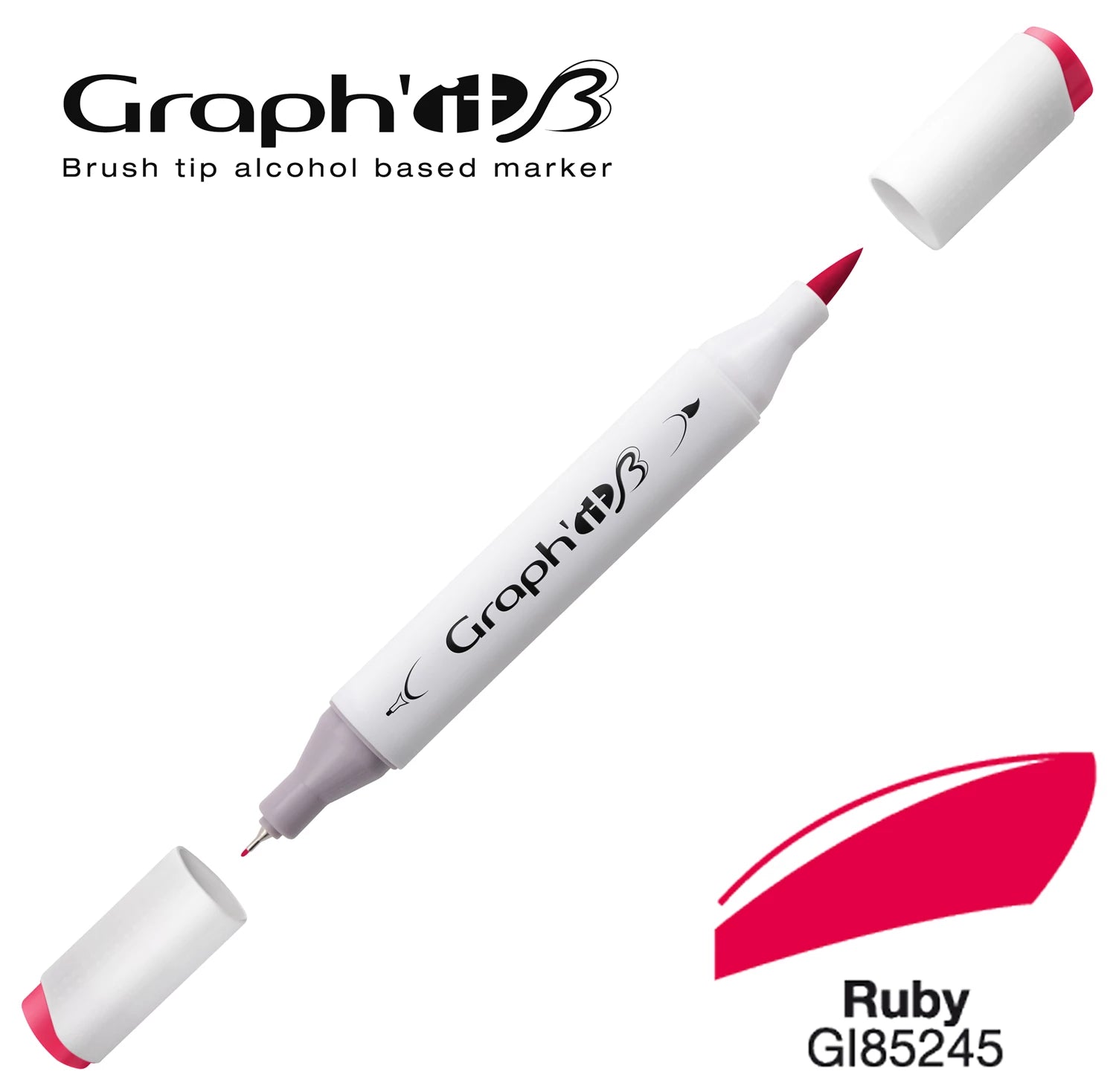 GRAPH'IT MARQUEUR BRUSH A ALCOOL 5245 RUBY