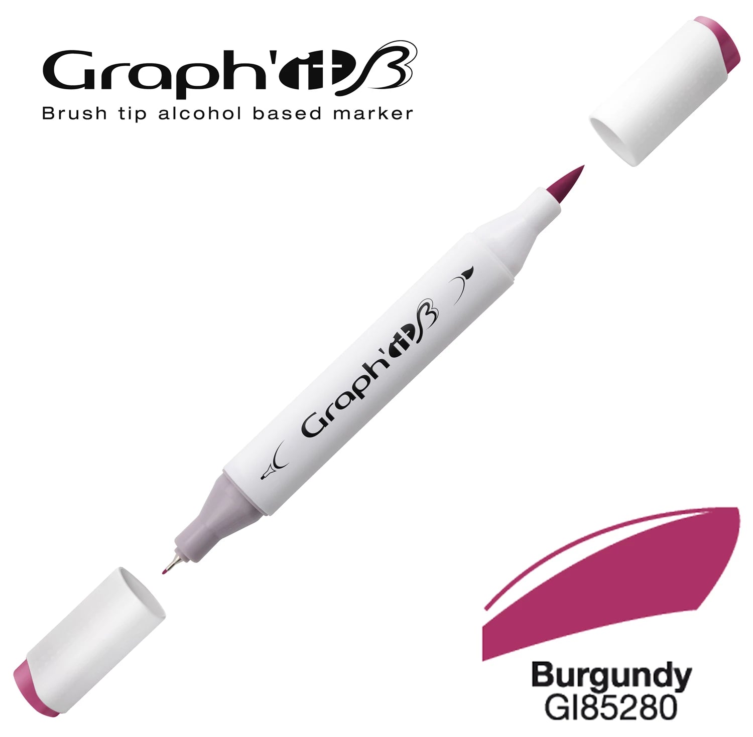 GRAPH'IT MARQUEUR BRUSH A ALCOOL 5280 BURGUNDY