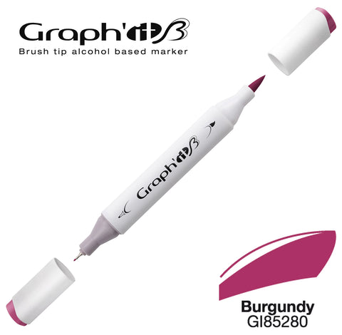 GRAPH'IT MARQUEUR BRUSH A ALCOOL 5280 BURGUNDY