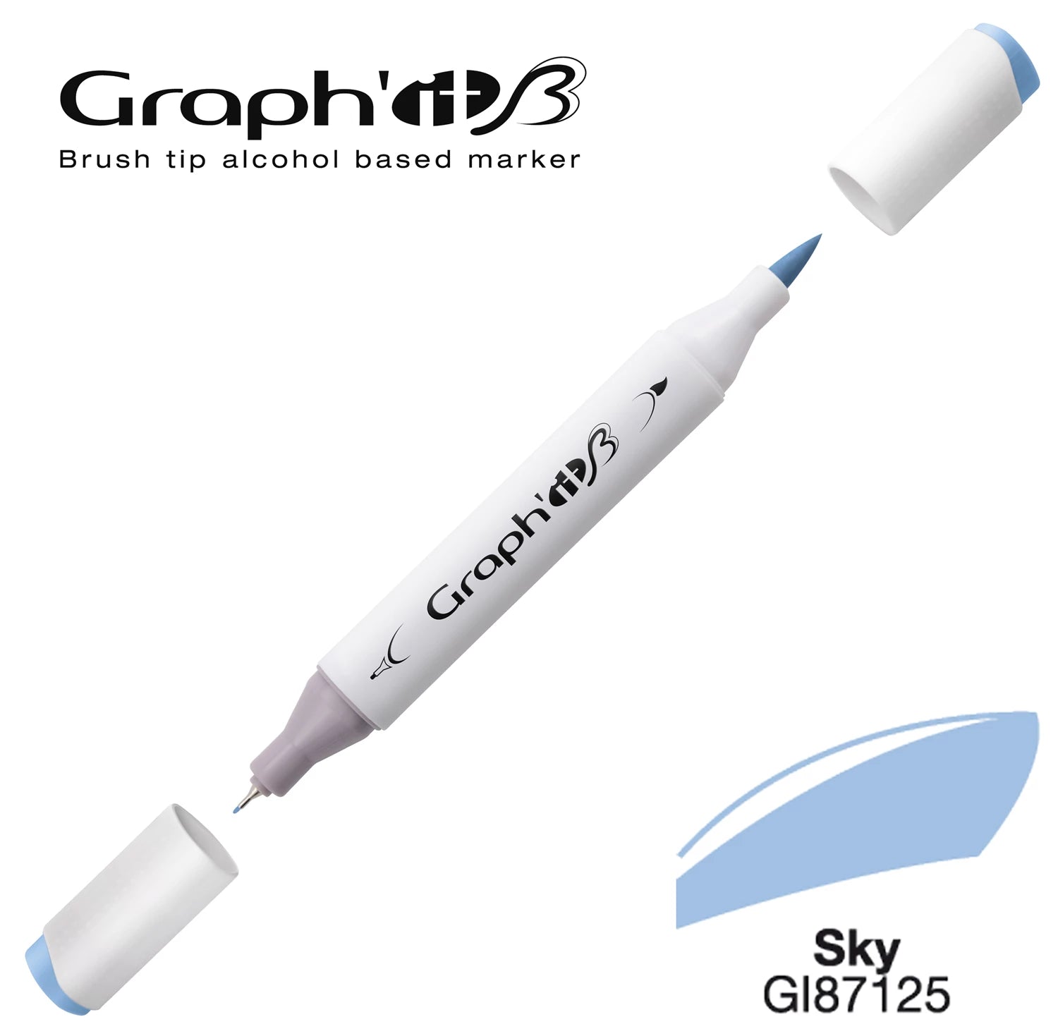 GRAPH'IT MARQUEUR BRUSH A ALCOOL 7125 SKY