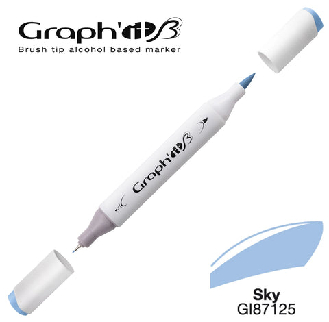 GRAPH'IT MARQUEUR BRUSH A ALCOOL 7125 SKY
