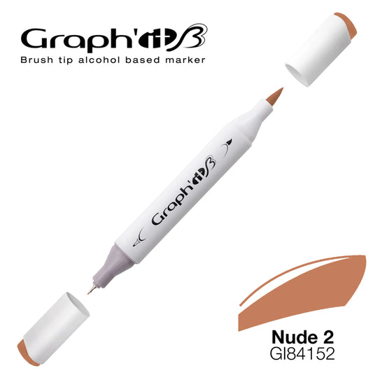 GRAPH'IT MARQUEUR BRUSH A ALCOOL 4152 NUDE 2