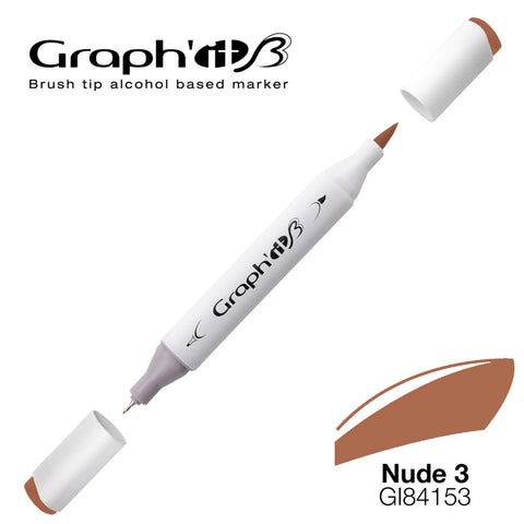 GRAPH'IT MARQUEUR BRUSH A ALCOOL 4153 NUDE 3