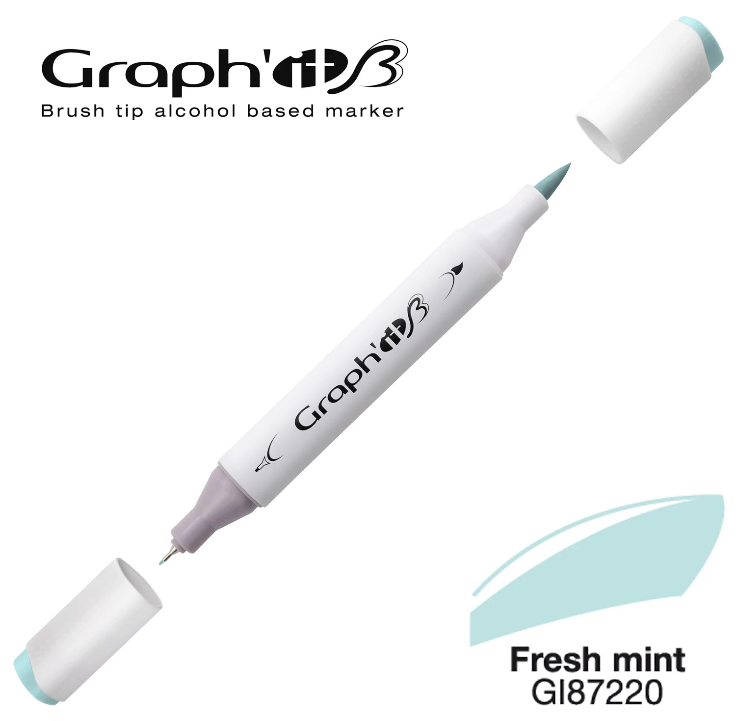 GRAPH'IT MARQUEUR BRUSH A ALCOOL 7220 FRESH MINT