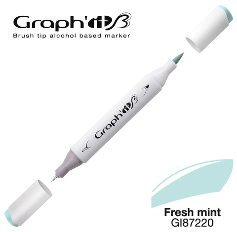 GRAPH'IT MARQUEUR BRUSH A ALCOOL 7220 FRESH MINT