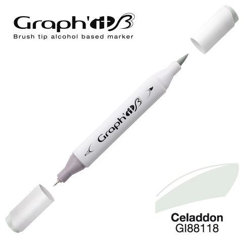 GRAPH'IT MARQUEUR BRUSH A ALCOOL 8118 CELADDON
