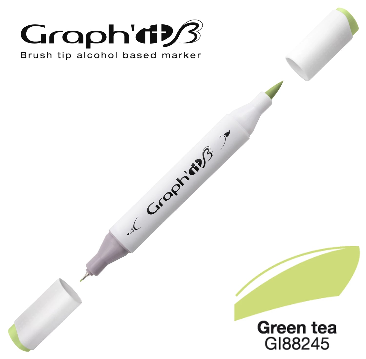 GRAPH'IT MARQUEUR BRUSH A ALCOOL 8245 GREEN TEA
