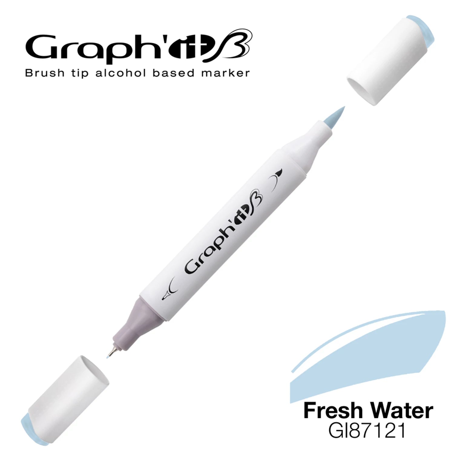GRAPH'IT MARQUEUR BRUSH A ALCOOL 7121 FRESH WATER