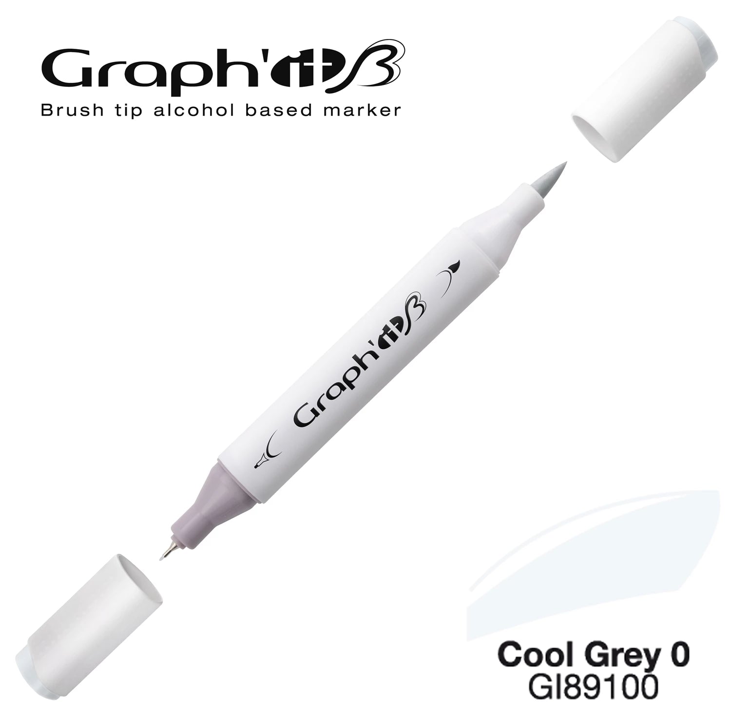 GRAPH'IT MARQUEUR BRUSH A ALCOOL 9100 COOL GREY 0