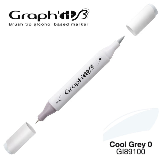 GRAPH'IT MARQUEUR BRUSH A ALCOOL 9100 COOL GREY 0
