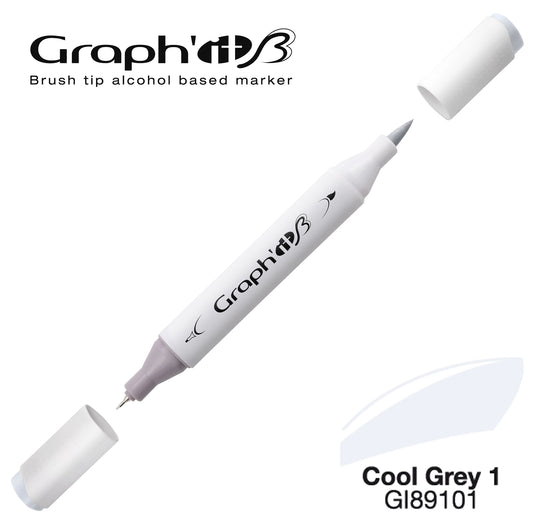 GRAPH'IT MARQUEUR BRUSH A ALCOOL 9101 COOL GREY 1
