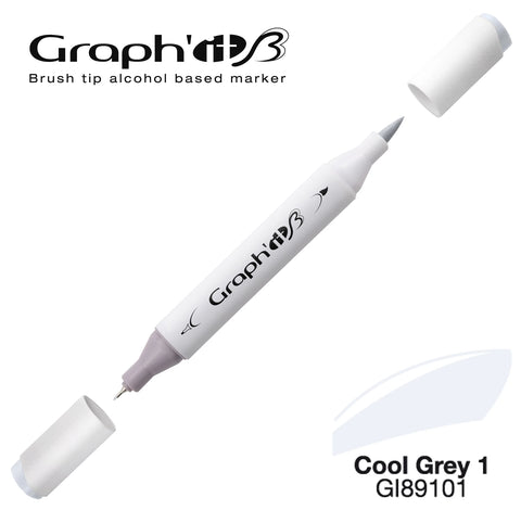 GRAPH'IT MARQUEUR BRUSH A ALCOOL 9101 COOL GREY 1