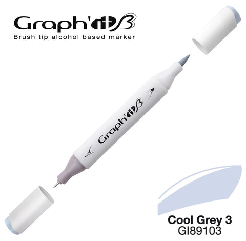 GRAPH'IT MARQUEUR BRUSH A ALCOOL 9103 COOL GREY 3