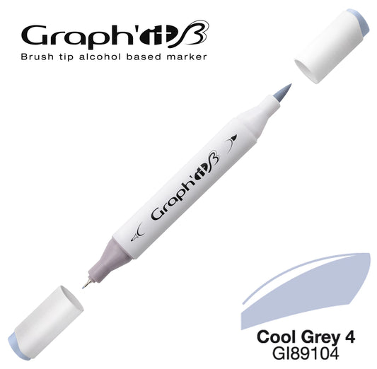 GRAPH'IT MARQUEUR BRUSH A ALCOOL 9104 COOL GREY 4