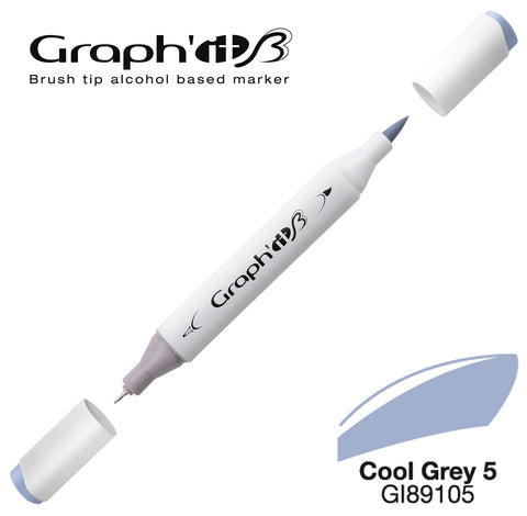 GRAPH'IT MARQUEUR BRUSH A ALCOOL 9105 COOL GREY 5