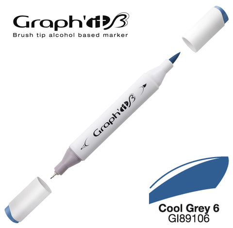 GRAPH'IT MARQUEUR BRUSH A ALCOOL 9106 COOL GREY 6