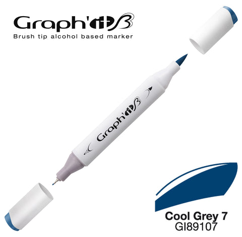 GRAPH'IT MARQUEUR BRUSH A ALCOOL 9107 COOL GREY 7