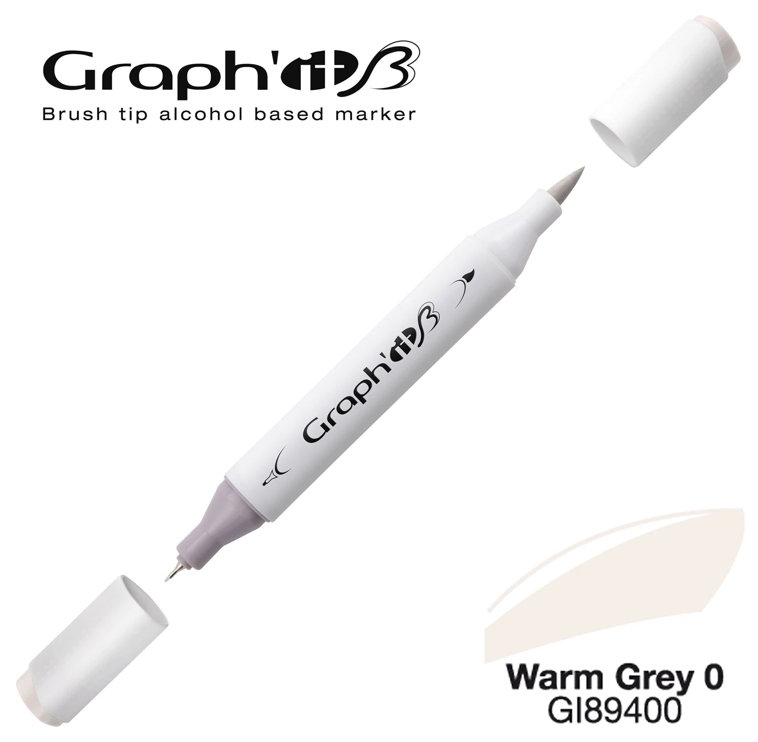 GRAPH'IT MARQUEUR BRUSH A ALCOOL 9400 WARM GREY 0