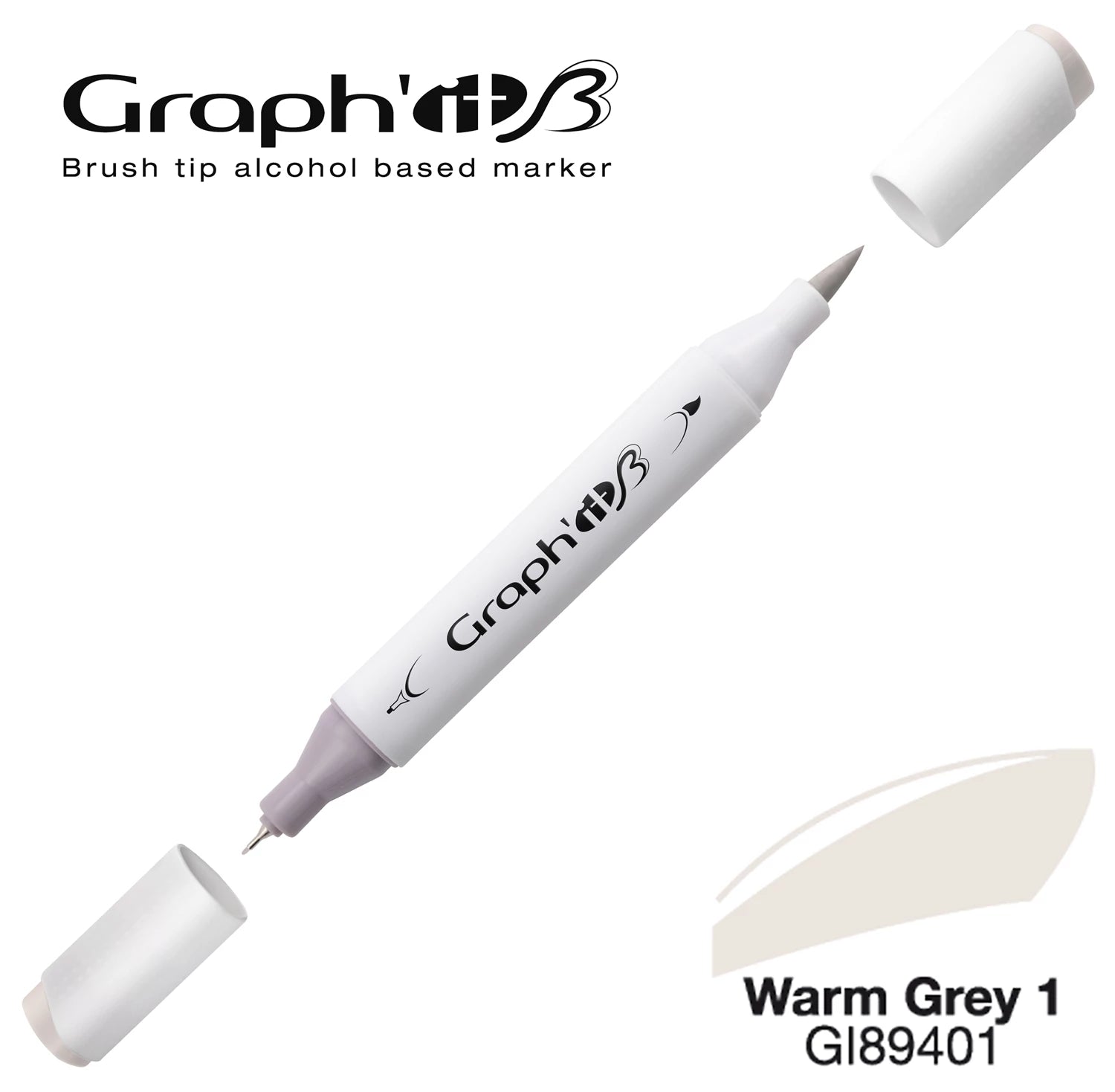 GRAPH'IT MARQUEUR BRUSH A ALCOOL 9401 WARM GREY 1