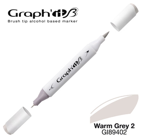 GRAPH'IT MARQUEUR BRUSH A ALCOOL 9402 WARM GREY 2